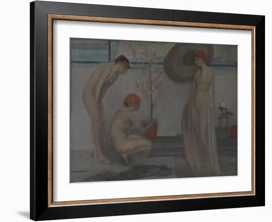 Three Figures: Pink and Grey-James Abbott McNeill Whistler-Framed Giclee Print