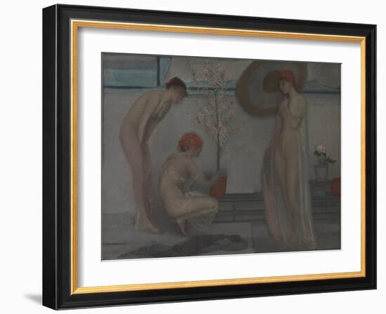 Three Figures: Pink and Grey-James Abbott McNeill Whistler-Framed Giclee Print