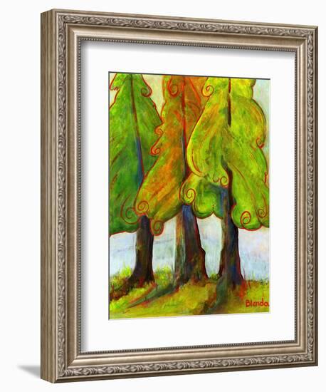 Three Fir Trees-Blenda Tyvoll-Framed Giclee Print