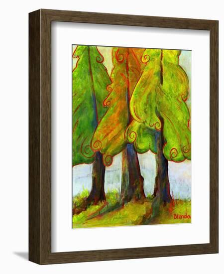 Three Fir Trees-Blenda Tyvoll-Framed Giclee Print