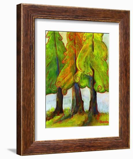 Three Fir Trees-Blenda Tyvoll-Framed Giclee Print