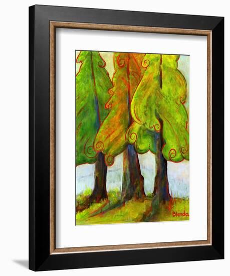 Three Fir Trees-Blenda Tyvoll-Framed Giclee Print