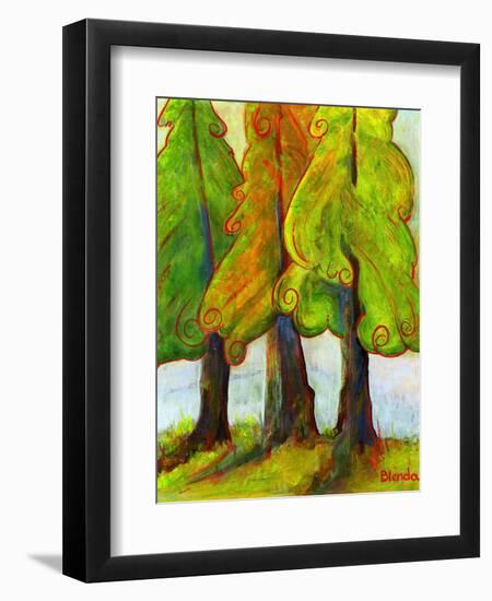 Three Fir Trees-Blenda Tyvoll-Framed Giclee Print