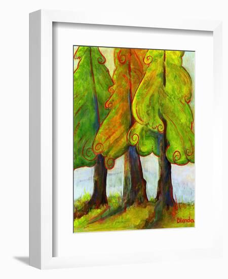 Three Fir Trees-Blenda Tyvoll-Framed Giclee Print