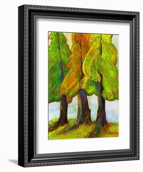 Three Fir Trees-Blenda Tyvoll-Framed Giclee Print