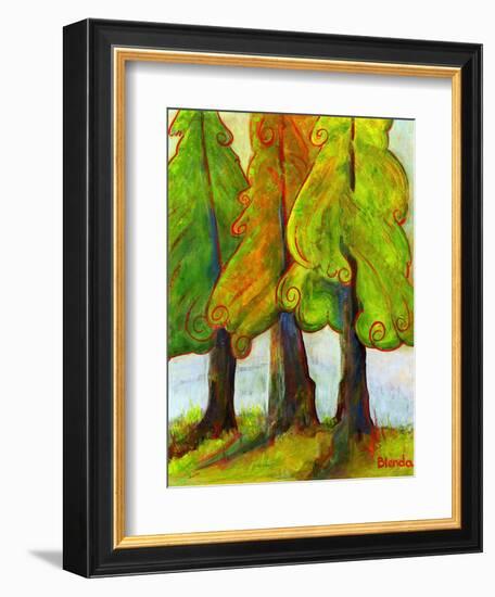 Three Fir Trees-Blenda Tyvoll-Framed Giclee Print