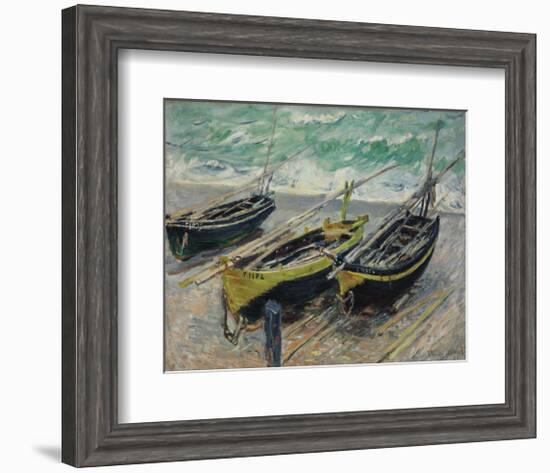 Three Fishing Boats, 1886-Claude Monet-Framed Art Print