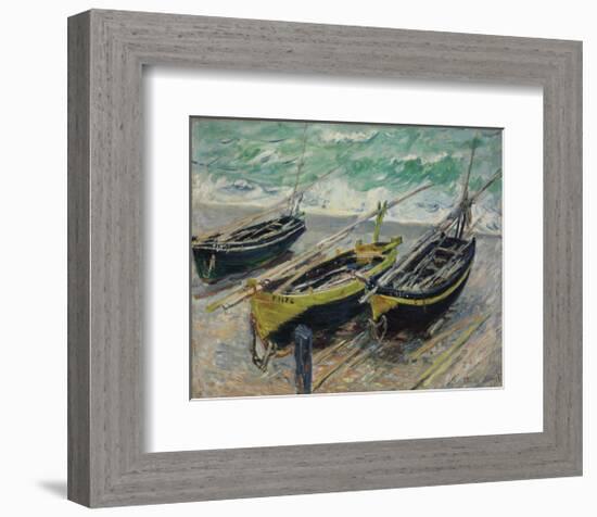 Three Fishing Boats, 1886-Claude Monet-Framed Art Print