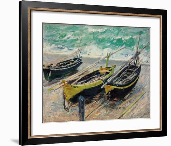 Three Fishing Boats, 1886-Claude Monet-Framed Premium Giclee Print