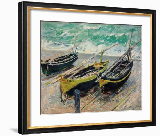 Three Fishing Boats, 1886-Claude Monet-Framed Premium Giclee Print