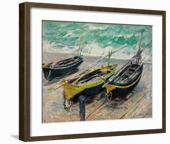 Three Fishing Boats, 1886-Claude Monet-Framed Premium Giclee Print