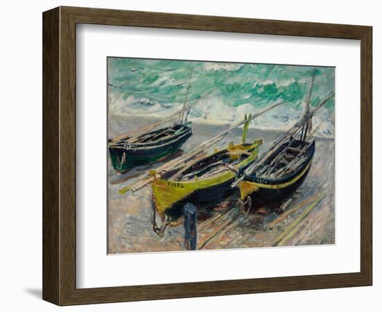 Three Fishing Boats, 1886-Claude Monet-Framed Giclee Print