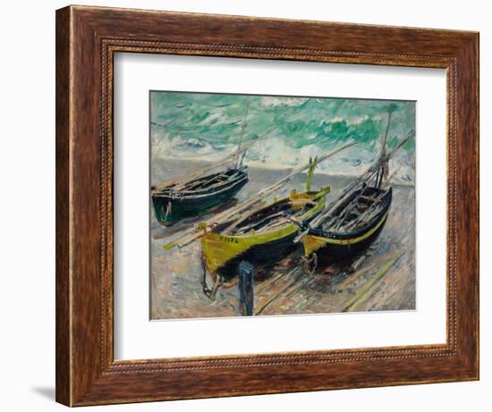 Three Fishing Boats, 1886-Claude Monet-Framed Giclee Print