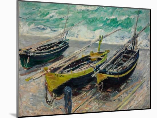 Three Fishing Boats, 1886-Claude Monet-Mounted Giclee Print