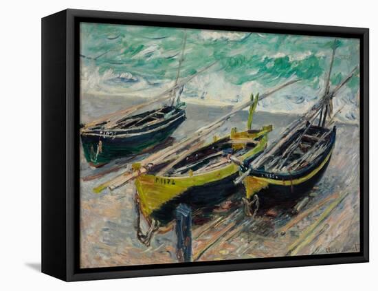 Three Fishing Boats, 1886-Claude Monet-Framed Premier Image Canvas