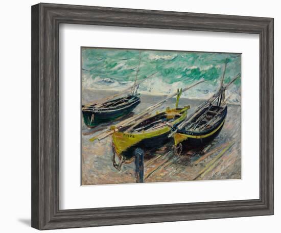 Three Fishing Boats, 1886-Claude Monet-Framed Giclee Print