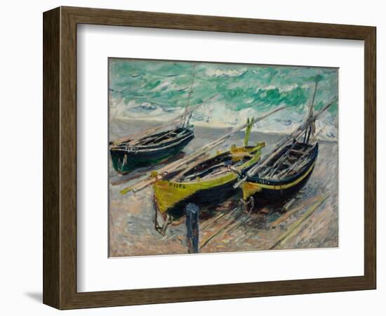 Three Fishing Boats, 1886-Claude Monet-Framed Giclee Print