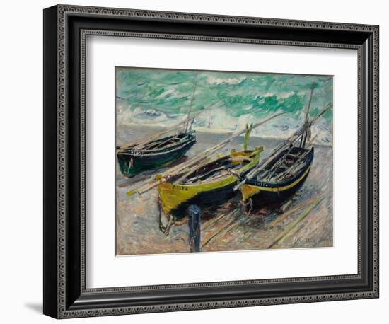 Three Fishing Boats, 1886-Claude Monet-Framed Giclee Print