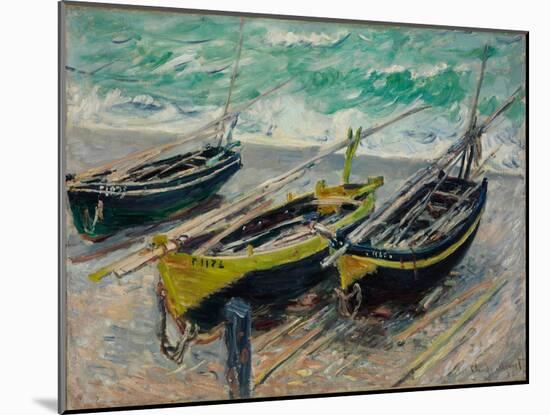 Three Fishing Boats, 1886-Claude Monet-Mounted Giclee Print