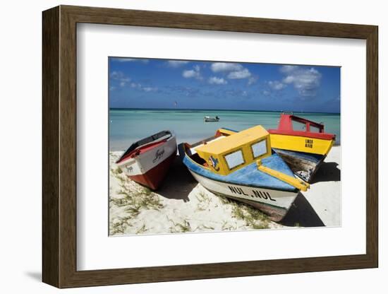 Three Fishing Boats Aruba-George Oze-Framed Photographic Print