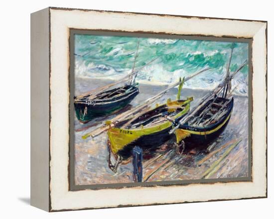 Three Fishing Boats-Claude Monet-Framed Premier Image Canvas