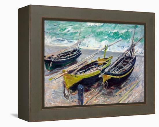 Three Fishing Boats-Claude Monet-Framed Premier Image Canvas