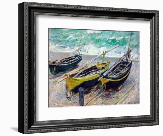 Three Fishing Boats-Claude Monet-Framed Giclee Print