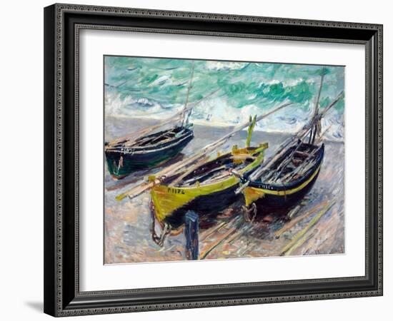 Three Fishing Boats-Claude Monet-Framed Giclee Print