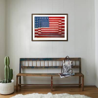 Three Flags Art Print Jasper Johns Art Com