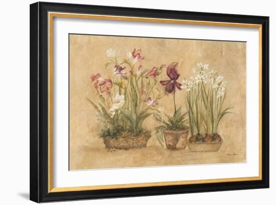 Three Floral Baskets-Cheri Blum-Framed Art Print