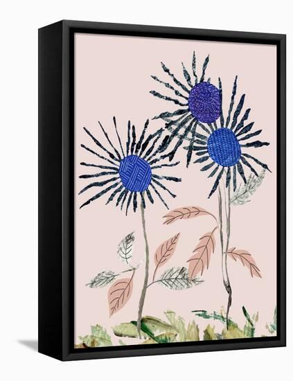 Three Flowers-Cody Alice Moore-Framed Stretched Canvas