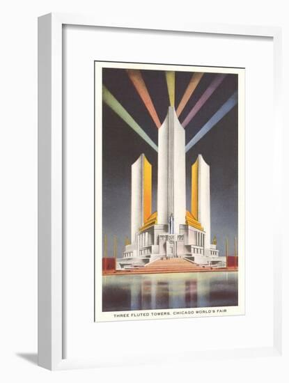 Three Fluted Towers, Chicago World's Fair-null-Framed Art Print