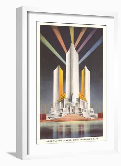 Three Fluted Towers, Chicago World's Fair-null-Framed Art Print