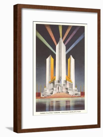 Three Fluted Towers, Chicago World's Fair-null-Framed Art Print