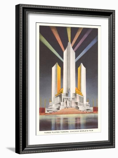 Three Fluted Towers, Chicago World's Fair-null-Framed Art Print