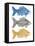 Three Folk Art Fish-Kerstin Stock-Framed Stretched Canvas