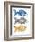 Three Folk Art Fish-Kerstin Stock-Framed Art Print