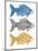 Three Folk Art Fish-Kerstin Stock-Mounted Art Print