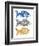 Three Folk Art Fish-Kerstin Stock-Framed Art Print