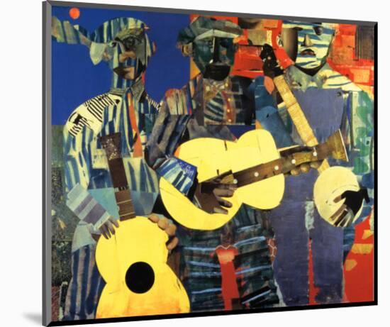 Three Folk Musicians, 1967-Romare Bearden-Mounted Art Print