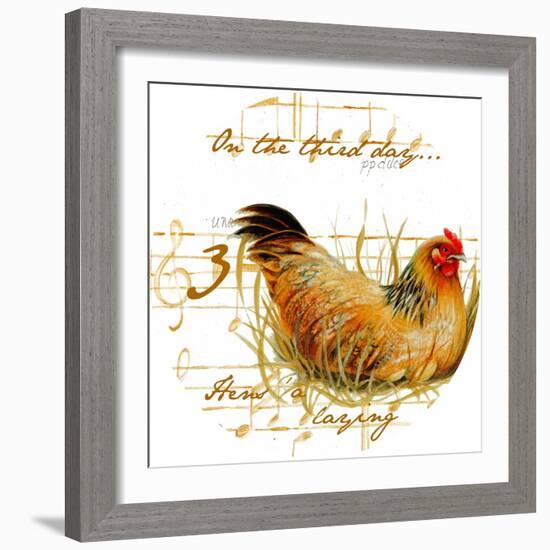 Three French Hens-Janice Gaynor-Framed Art Print