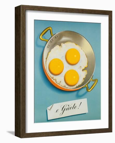 Three Fried Eggs, Guete-null-Framed Art Print