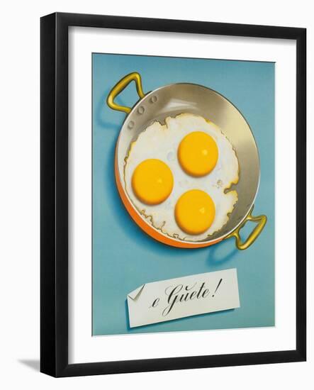 Three Fried Eggs, Guete-null-Framed Art Print