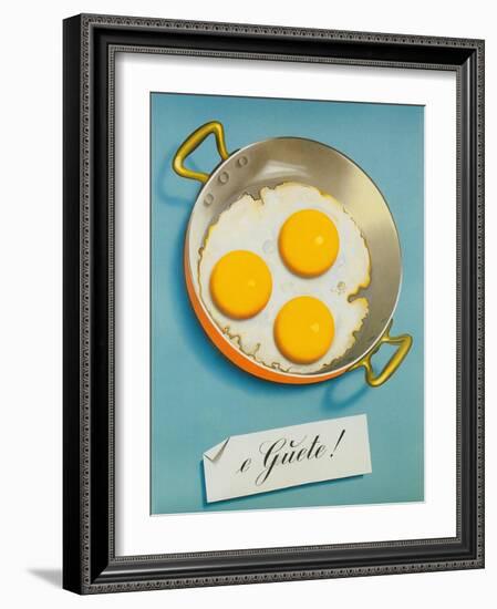 Three Fried Eggs, Guete-null-Framed Art Print