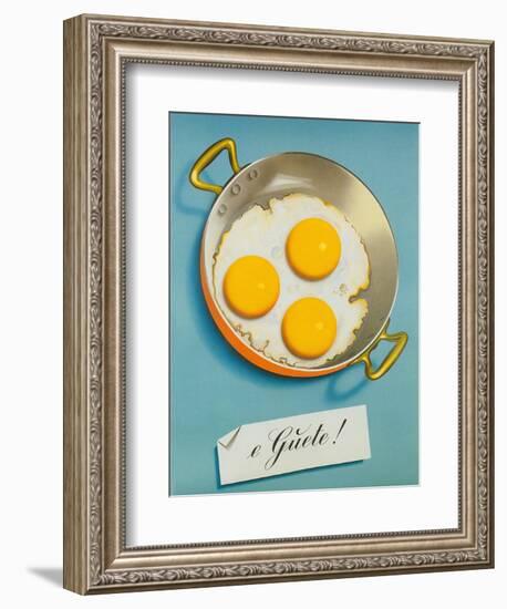 Three Fried Eggs, Guete-null-Framed Art Print