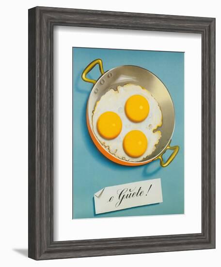 Three Fried Eggs, Guete--Framed Art Print