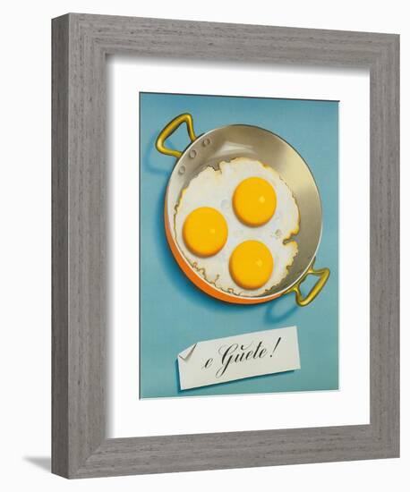 Three Fried Eggs, Guete-null-Framed Art Print