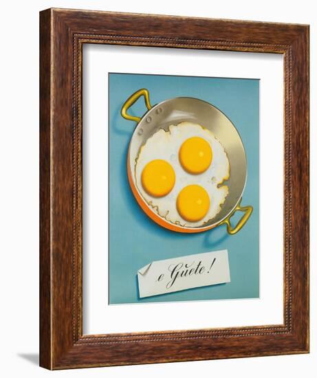 Three Fried Eggs, Guete-null-Framed Art Print