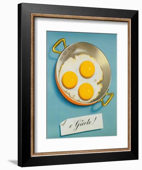 Three Fried Eggs, Guete-null-Framed Art Print