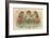 Three Frogs Singing-English School-Framed Giclee Print